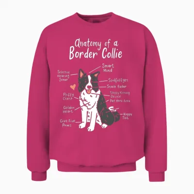 Border Collie Unisex Sweatshirt - Heliconia