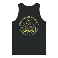 Home Is Where You Park It Unisex Tank Top - Black – 1
