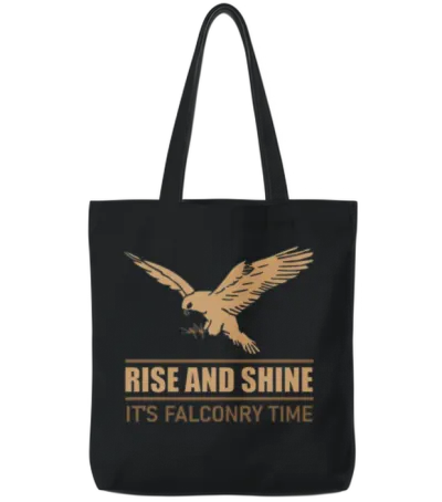 Falconry Falcon Bird Lover Gift Tote Bags - Black