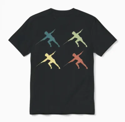 Javelin Retro 4 Unisex T-Shirt - Black
