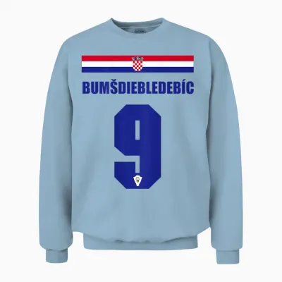 Kroatien Sauf-Trikot Party Trikot Unisex Sweatshirt - Light Blue