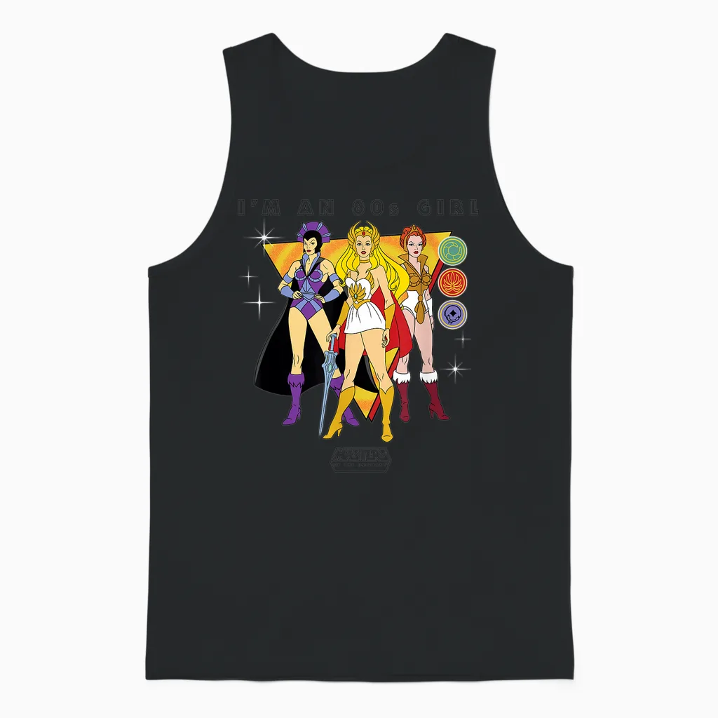 Maîtres De L'univers, Je Suis Une Fille Des Années 80 Unisex Tank Top in Black