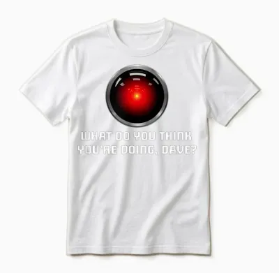 Hal 9000 Vintage Künstliche Intelligenz Unisex T-Shirt - White