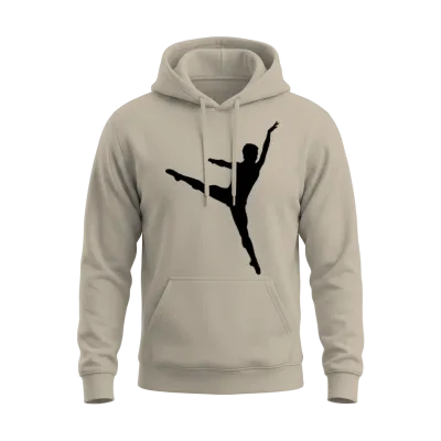 Male Ballet Dancer Silhouette Unisex Hoodie - Sand