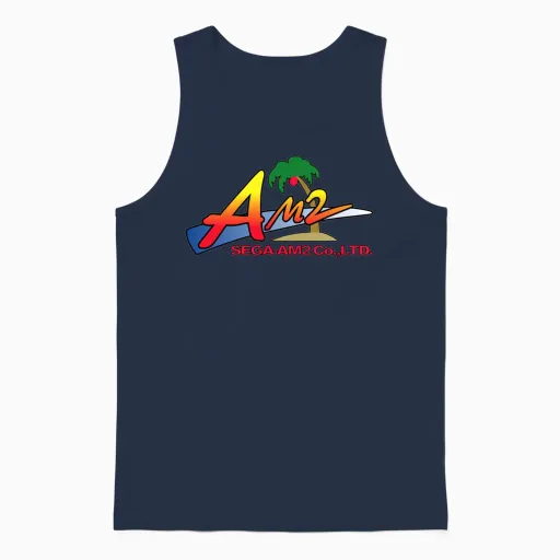 Vintage Am2 Retro Console Gaming Gift Unisex Tank Top in Navy
