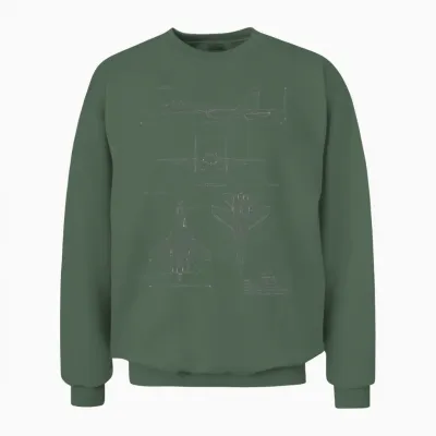 Sukhoi Su-27 Flanker Russian Jet Airplane T-Shirt, Black Unisex Sweatshirt - Military Green
