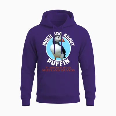 Sumburgh Head Shetland Islands Puffin Unisex Hoodie - Purple