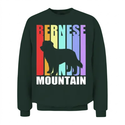 Retro Dog Lover Bernese Dog for Dog Dad Unisex Sweatshirt - Forest