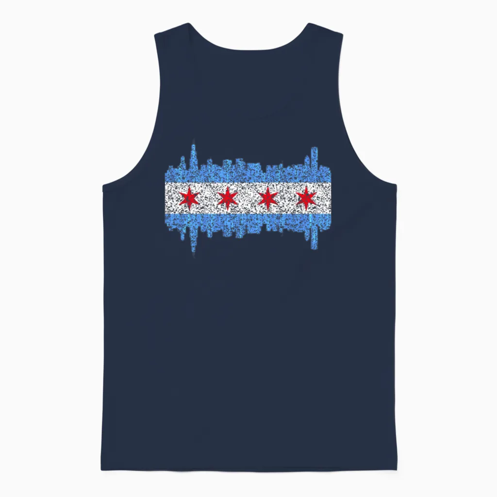 City of Chicago Chicago City Unisex Tank Top in Navy