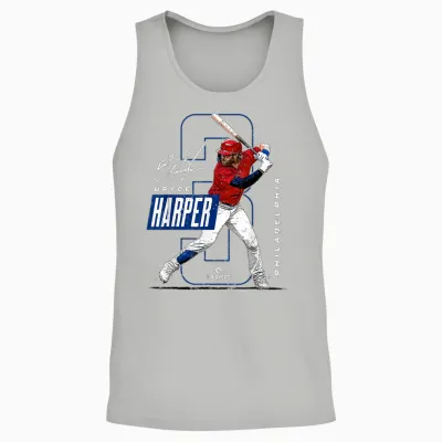 Bryce Harper | Philadelphia Mlb Players | Mlbharp3004 Unisex Tank Top - Ash
