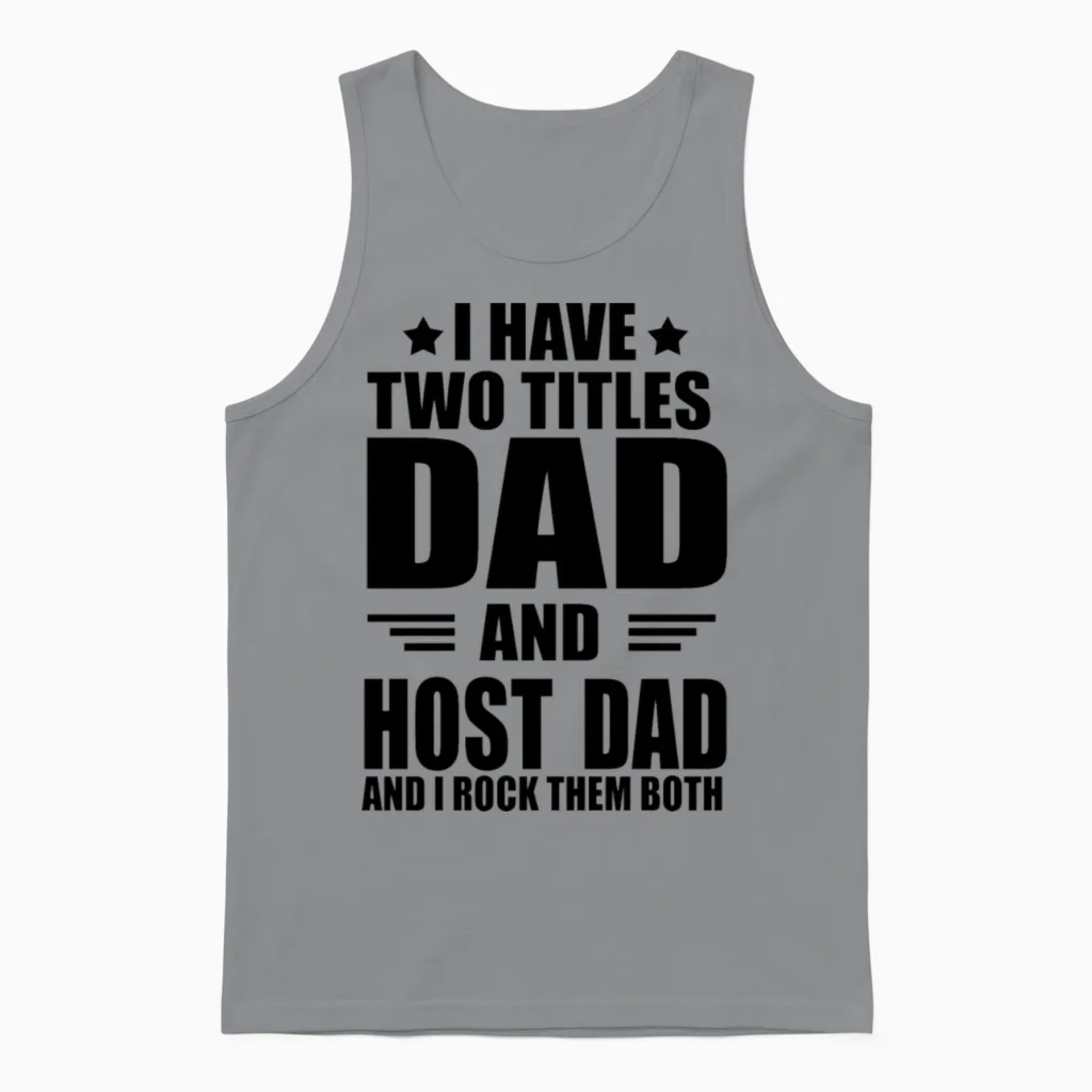 Best Host Dad Unisex Tank Top in Sport Grey