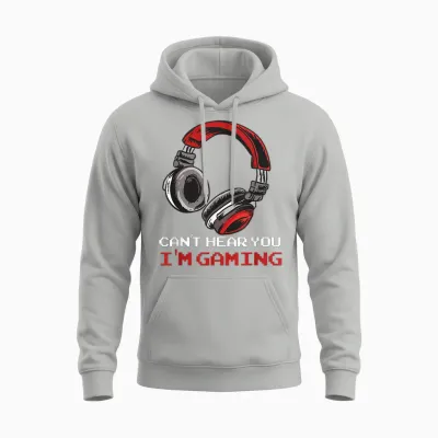 Can't Hear You I'm Gaming - Gamer Accessories Unisex Hoodie - Ash
