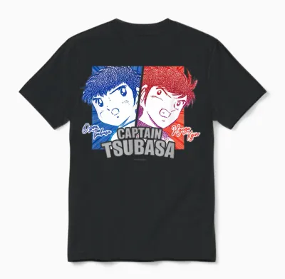 Captain Tsubasa Tsubasa Ozora＆kojirou Hyuuga Unisex T-Shirt - Black