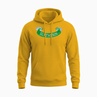 Harry Potter Slytherin Banner Embroidery Design Unisex Hoodie - Gold