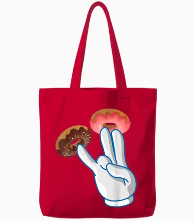 2 in the Pink 1 in the Stink Dirty Humor Tote Bags - Red