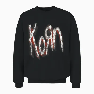 Logo Korn Red Unisex Sweatshirt - Black