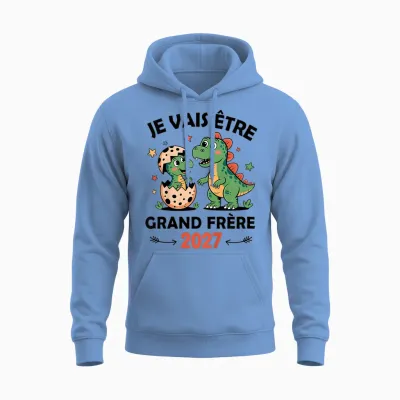 Enfant Je Vais Etre Grand Frère 2027 Futur Grand Frere Unisex Hoodie - Carolina Blue