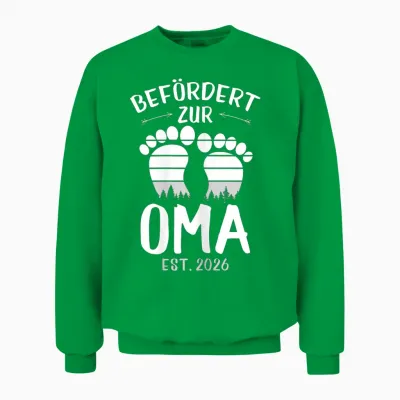 Befördert Zur Oma Est. 2026 Muttertag Oma 2026 Unisex Sweatshirt - Irish Green