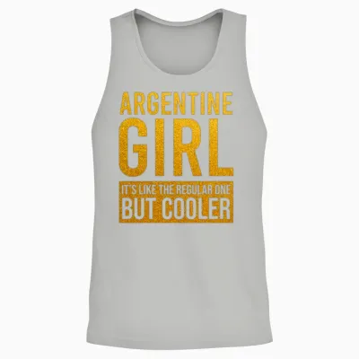 Argentine Girl Funny Unisex Tank Top - Ash