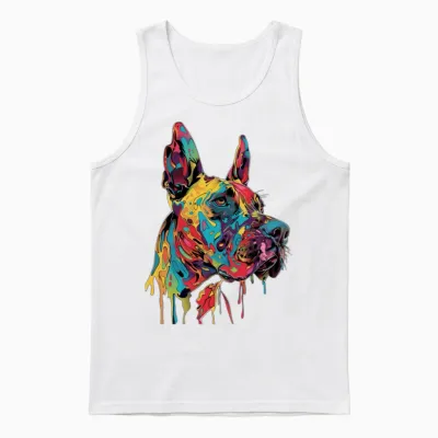 Dog Unisex Tank Top - White