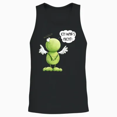 Funny Frog Angel Inschuldig Ich War's Nicht Statement T-Shirt, Black Unisex Tank Top - Black