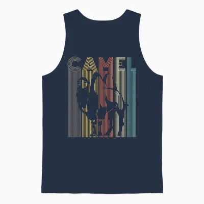 Vintage Camel T-Shirt Retro Camel Shirt Women Men Children T-Shirt, Black Unisex Tank Top - Navy
