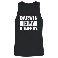Darwin Is My Homeboy Funny Biology Students Unisex Tank Top - Black – 2