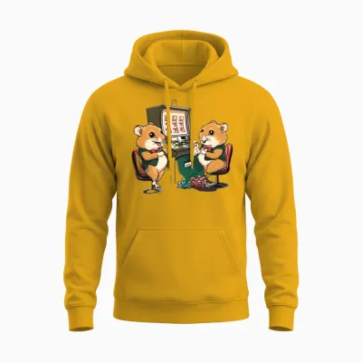 Jackpot Hamster Unisex Hoodie - Gold