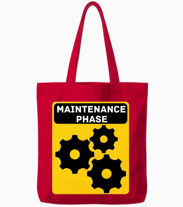 Maintenance Phase Retro Tote Bags - Red