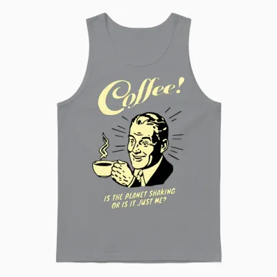 Old Retro Coffee Man Unisex Tank Top - Sport Grey
