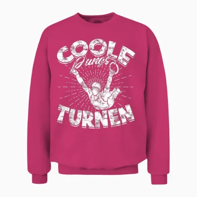 Kinder Jungen Turnen Geschenke Turner Coole Jungs Turnen T-Shirt - Schwarz, Kurzarm, S, Cartoon, Sport, Kinder, Jungen, Turner Unisex Sweatshirt - Heliconia