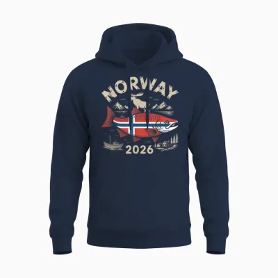 Norwegen 2026 Tour Angeln Unisex Hoodie - Navy