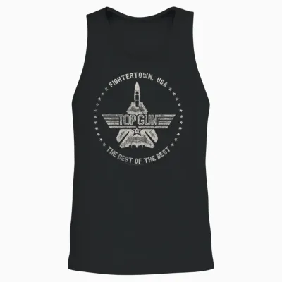 Top Gun Fightertown Usa-Kreis Unisex Tank Top - Black