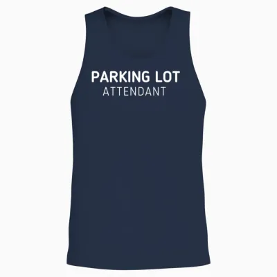 Parking Lot Attendant Unisex Tank Top - Navy
