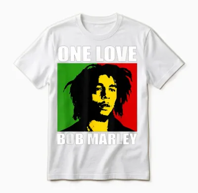 Offizielles Bob Marley One Love Rasta Unisex T-Shirt - White