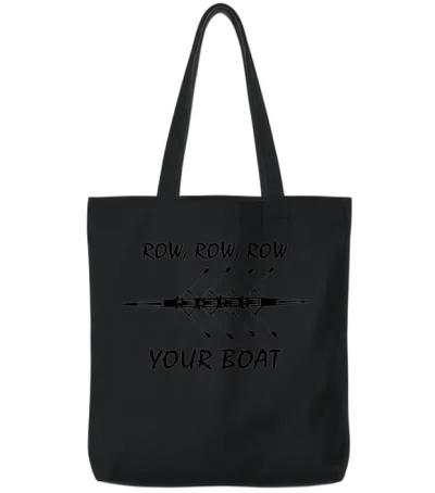 Rowing, Crew, Row Your Boat Tote Bags - Black