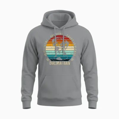 Cute Dalmatian Dog Lovers Retro Dog Unisex Hoodie - Sport Grey