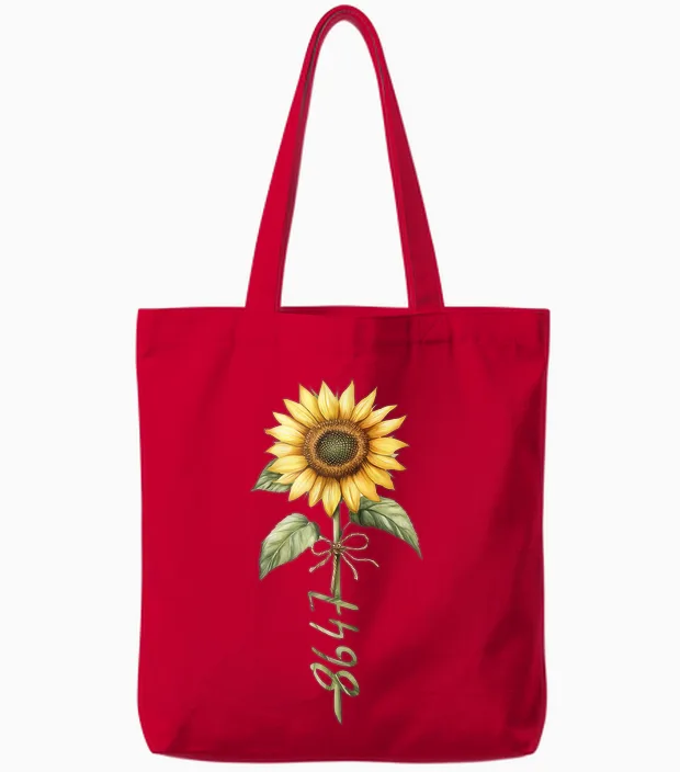 86 47 Floral Sunflower & Botanical Gift Tote Bags in Red