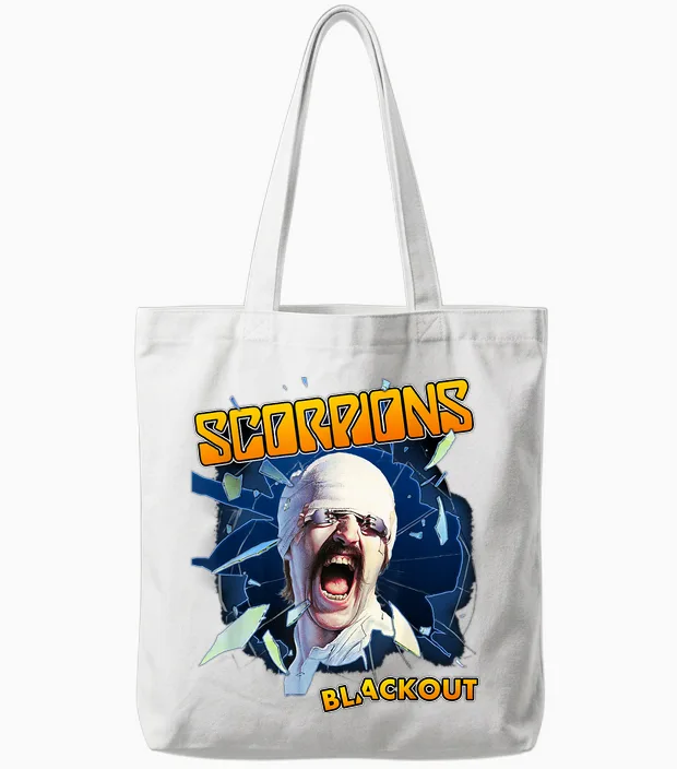 Offizielle Scorpions T-Shirt, Schwarz, Unisex, Kurzarm, S, Eu 41/15, Klassisch, Musik, Scorpions-Fans Tote Bags in White