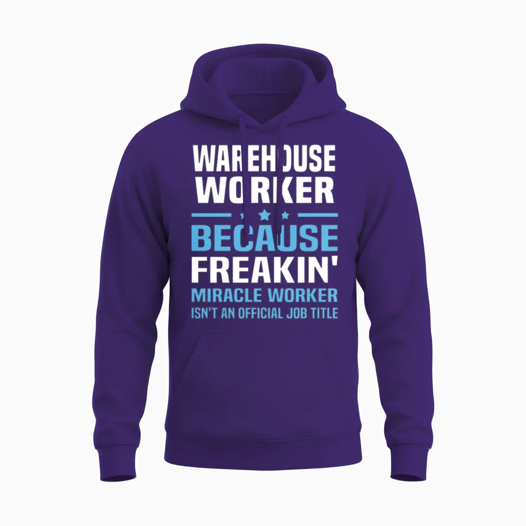 Warehouse Worker Unisex Hoodie in Purple