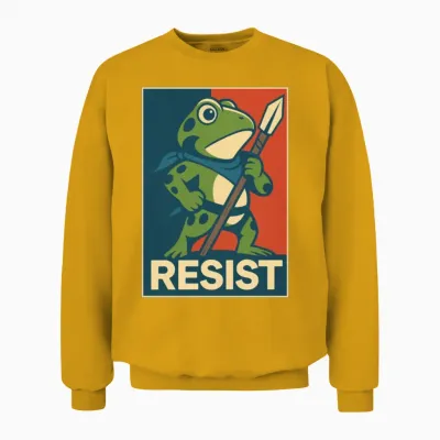 Frogs Resist – Portland Frog Protest Unisex Sweatshirt - Gold