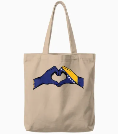 Bosnien Und Herzegowina Flagge Bosnische Wurzeln Tote Bags - Natural