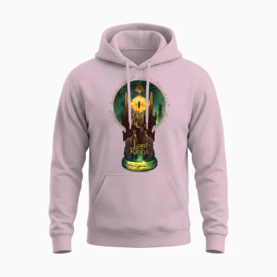 Wb 100: the Lord of the Rings the Eye of Sauron Unisex Hoodie - Light Pink