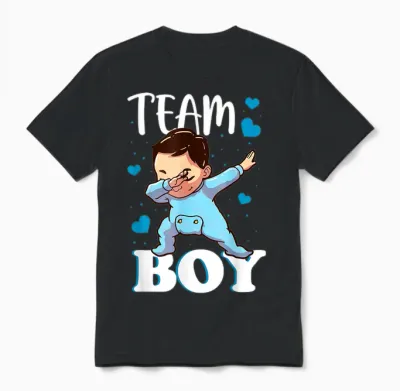 Gender Reveal Party Team Für Jungen, Babyparty, Passende Familie Unisex T-Shirt - Black