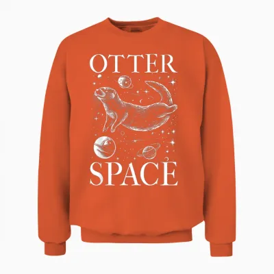Otter Lover I'm from Otter Space Lustiges Sea Otter Wortspiel Unisex Sweatshirt - Orange
