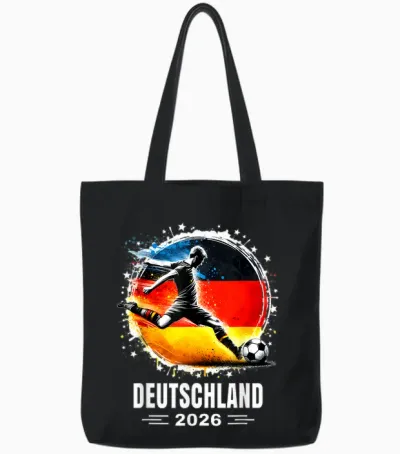 Deutschland Spieler 2026 Deutschland Shirt Herren Damen Fans Tote Bags - Black