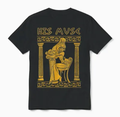 Disney Hercules Valentinstag Megara His Muse Greece Pose Unisex T-Shirt - Black
