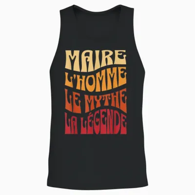 Mayor Man the Myth the Legend Gift Idea Member Town Hall Unisex Tank Top - Black