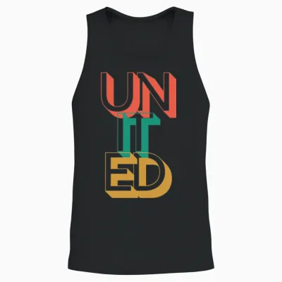 Retro United Unisex Tank Top - Black