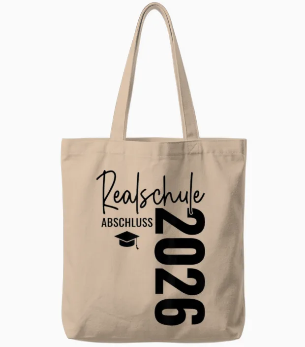 Realschule Abschluss 2026 Prüfung Bestanden Schulabschluss Tote Bags in Natural